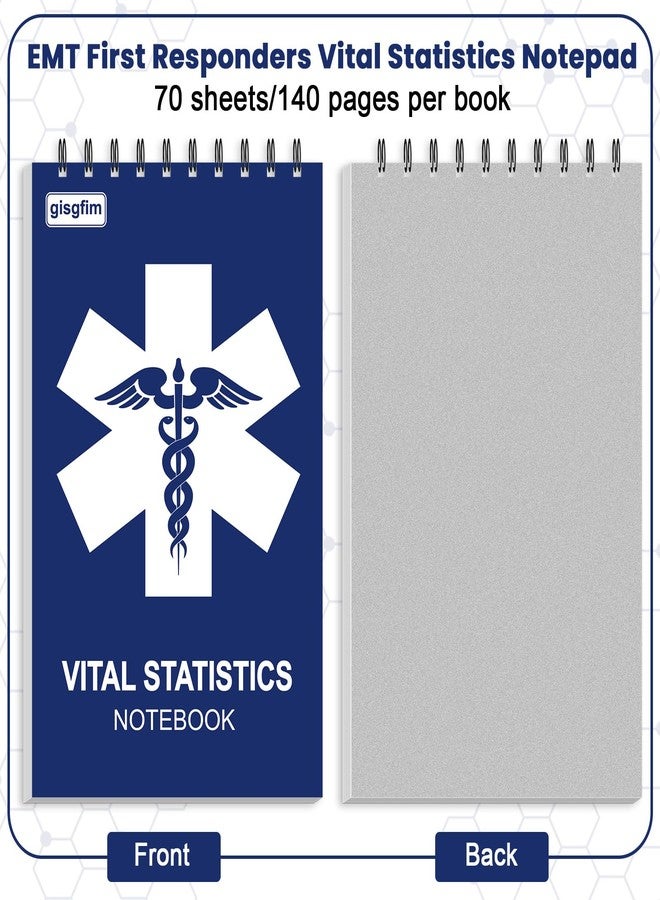 gisgfim 4Pcs EMT First Responders Vital Statistics Notepad EMS Field Notebook EMS Notepad EMT Paramedic Gear 6x3.75Inch Medical Notebook EMS/EMT Gifts for Vital Signs Patient Information 70Sheet/Pad - Image 3